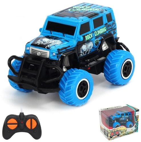Pup Go Ferngesteuertes Auto Schnell mit Licht für Kinder 3-9 Jahr, Robust Mini RC Auto Offroad Indoor Outdoor, Spielzeug Kleinkind Weihnachten Geburtstagsgeschenk für Junge Mädchen, Blau