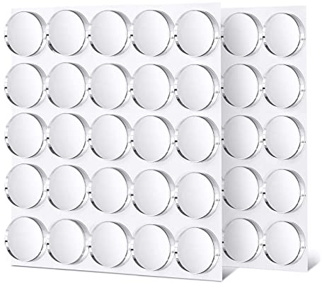 Selbstklebender Gummifuß, 50 Stücke Transparent Türstopper, 20 * 2mm Gumminoppen für Bad, Glasflächen, Wände