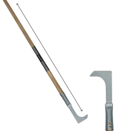 Synx Tools Fugenmesser - Fugenkratzer - Unkrautbürste - Unkrautmesser - Fugenschaber - Unkrautschaber - Fugenschaber mit Stiel 150cm, Holz