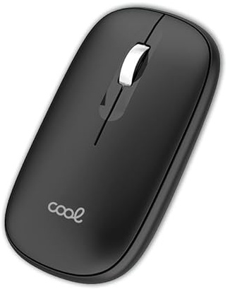 Souris sans Fil Cool Slim silencieuse 2 en 1 (Bluetooth + Adap. USB) Noire
