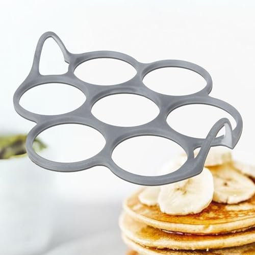 Akenz - Moule à 7 anneau cercle pancakes blinis oeuf en silicone pour poêle crépiere compatible induction