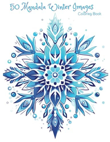 50 Mandala Winter Images Coloring Book Paperback