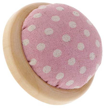 Nadelkissen mit Holzsockel, zum Nähen, Basteln, Nähen, Rosa