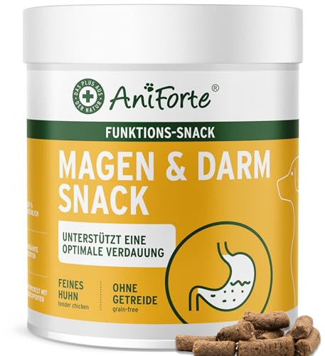 AniForte Stomach & Intestine Snack per cani 300g - snack digestivo con probiotici, curativo, favorisce la digestione, migliora la consistenza delle feci, senza cereali, senza zucchero