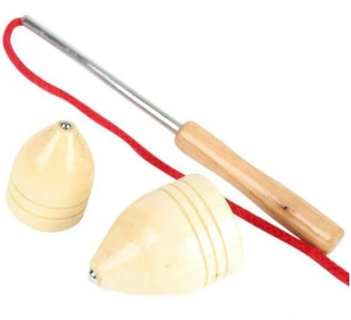 1 Set Traditioneller chinesischer Kreisel Balance-Kreisel mit Peitschenseil Holzkreisel für Outdoor-Aktivitäten Sport