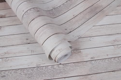 BUVU Klebefolie Möbel braun Holzoptik Möbelfolie Selbstklebende Folie Holz Tapete 45cm X 300cm braun Vintage Streifen Folie Wasserdicht Wandtapete für Möbel Wände Schränke Küche Tische