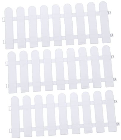 SUPVOX 5 Pièces La Barrière Bordure De Clôture De Jardin Blanche Clôture De Bordure De Lit De Jardin Bordure De Jardin Décorative Clôture De Bord De Palissade Extérieure Coin Plastique