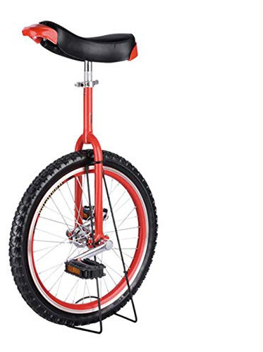 SXYKXYDL Einrad für Erwachsene/Kinder, rot, 24/20/18/16 Zoll, rutschfestes Mountainbike, Laufrad mit einem Rad für Outdoor-Sportübungen, höhenverstellbar (Größe: 51 cm (20 Zoll))