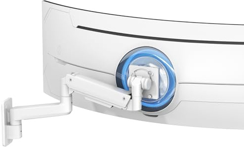 PUTORSEN 17-57 Monitor Halterung Wand - für Bildschirm bis 20 kg, Gasfeder Monitor Halterung Wand Höhenverstellbar Neigbar Schwenkbar, Max VESA 200x200, Weiß