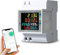 DEWIN Contatore Energia Elettrica WiFi,6 in 1 Contatore Energia Elettrica Monofase AC 40-300V 100A Misuratore di Consumo Elettrica WiFi Wattmetro Voltmetro Amperometro su Guida DIN con Display LCD