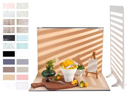 10Pcs18Patterns Small Product Photography Backdrops Kit for Food Jewelry Mini Items Picture with Shadow Photoshoot Props (16.5X11.7inch)