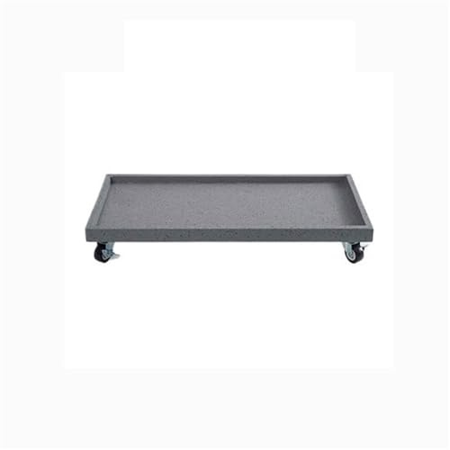 Yinj9562fg Grande sottovaso Mobile con Ruote for Piante, Vassoio raccogli-Gocce Rettangolare for vasi di Fiori for Giardinaggio Domestico(Grijs,Grande)