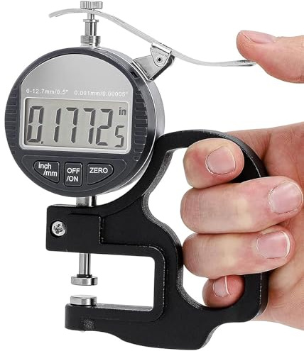 Spessimetro di Digital con risoluzione di 0.001mm per la misurazione di carta e materiale
