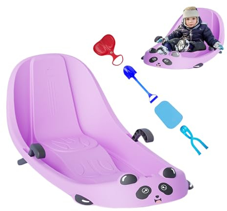 Snow Sled for Kids Built-in Backrest Sport Supplies