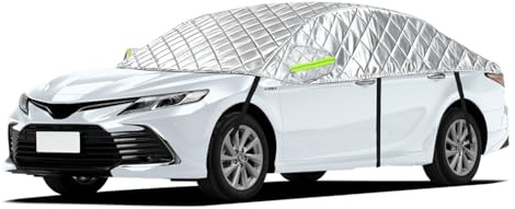 Halbgarage Auto für MG HS (2018-2025), Halbe Autoabdeckung Winter Sommer, Abdeckplane Auto Wasserdicht Schutz vor Schnee Frost