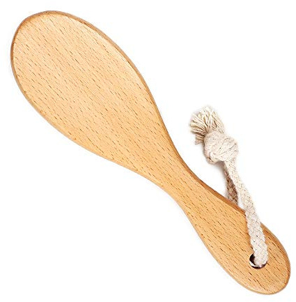 Pongnas Baby-Haarbürste aus Holz, Ultraweiche Wollhaarbürste für Neugeborene und Kleinkinder, mit Hängeseil für die Kopfhautmassage der Milchschorf-Pflege