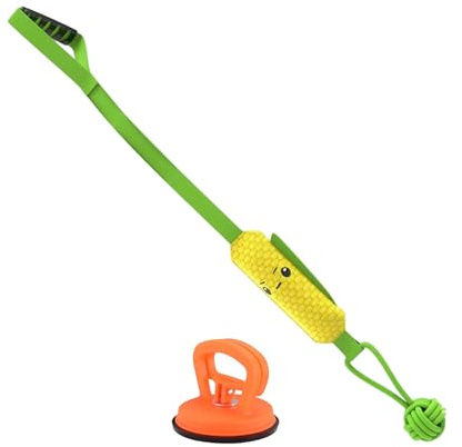 Tug Of War Dog Toy Suction Cup Squeaky Teething Pet Chewers | Interactive Dog Toys for Boredom Relief Indoor Outdoor Play Training