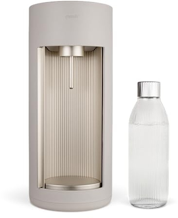 Mysoda Glassy - Gasatore d’acqua per l’acqua frizzante con bottiglia in vetro (senza bombola di CO2) - Clay