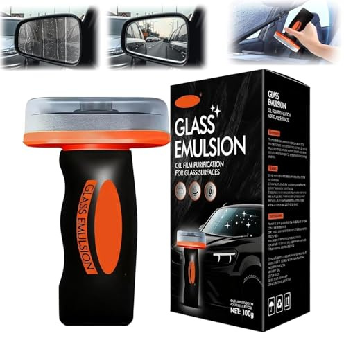 Nims Scheibenreiniger, Nmes Glass Oil Film Cleaner, Nimes Autoscheiben, Nimes Pro Auto Glasreiniger, Nmes Scheibenreiniger,Glass Emulsion Cleaner,Glasss Guard,Car Window Oil Film Cleaning Brush (1Pcs)