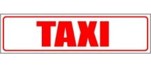 INDIGOS UG - Magnetschild Auto Taxi 30 x 8 cm reflektierend - Magnetfolie LKW Truck Transporter Baustellenfahrzeug Firmenwagen - flexibel abnehmbar, wetterfest & wiederverwendbar
