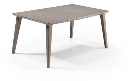 Allibert by Keter Gartentisch Lima 160 , cappuccino, rechteckig, bis zu 6 Personen, Kunststoff, 157 x 97 cm