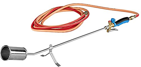 CFH Abflammgerät Profi PA 079 - inkl. 5 m Gummi-Gasschlauch 3/8, Unkrautbrenner, Anschluss an Gasflaschen, Ideal für Unkrautbeseitigung sowie Teer- und Teichfolienarbeiten, TÜV SÜD GS zertifiziert