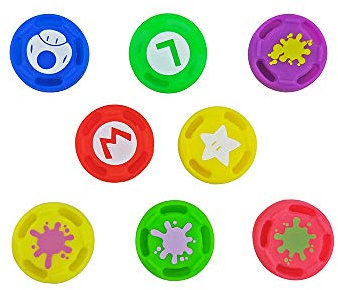 OSTENT 8 x Super Mario Analog Stick Joystick-Griffkappen für den Nintendo Switch Joy-Con Controller
