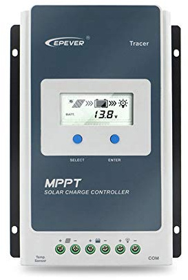 EPEVER® 30A MPPT Contrôleur de Charge Solaire 12V/24V avec Afficheur LCD pour Stations de Communication et Systèmes Domestiques - Tracer 3210AN
