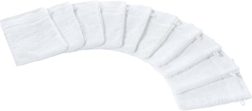 Erwin Müller Walk-Frottier Waschhandschuh 10er-Pack Mannheim Uni weiß Größe 16x21 cm - schnell trocknend und extra saugstark, kuschelig weich, farbenfroh, 100% Baumwolle