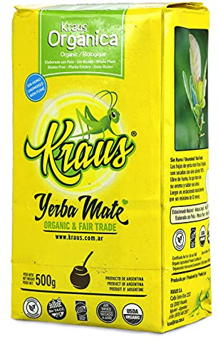 Yerba Mate Tee Kraus Organica 0.5 kg Mate Tee aus Argentinien | Detox und Energie Getränk