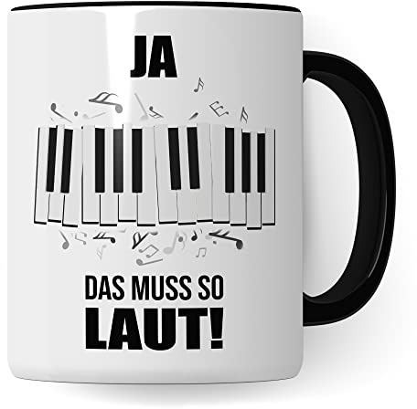 Klavier Tasse - Musik Geschenk für Pianist Pianistin - Kaffeetasse Musiker Klavierspieler - Instrument Geschenkideen Becher Klavierspielerin Spruch Kaffeebecher