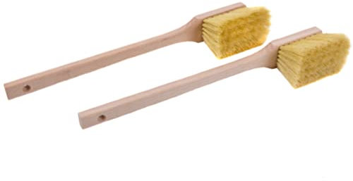 BawiTec Stielbürsten Reinigungsbürsten Schrubberbürsten Handbürsten Harte Borsten weiche Borsten Holzbürsten Verschiedene (Beige 2X XXL)
