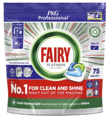 Fairy Platinum Dishwasher Tablets Regular 75 Capsules x 2