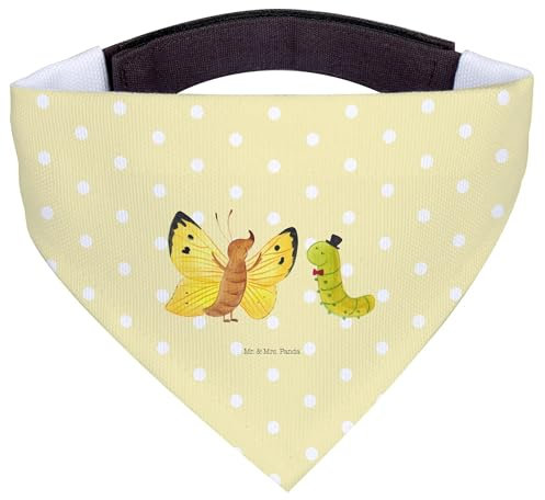 Mr. & Mrs. Panda Hundehalstuch S Raupe Schmetterling - Geschenk, Hütchen, Zitronenfalter, Tuch, Lustige Sprüche, Kleine Hunde, Hut, Entwicklung, Halstuch