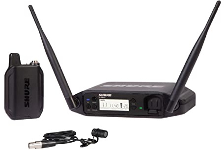 Shure GLXD14+/85 Dual Band Pro Digital Wireless Mikrofonsystem - 12-Stunden-Batterielaufzeit, 30m Reichweite | WL185 Lavalier-Mikrofon.