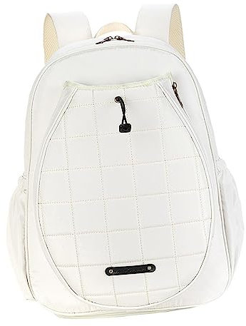 Harilla Tennisrucksack Tennistasche Tragbare Outdoor-Sporttasche Tennisschlägertasche Schlägerhalter für Badmintonschlägerbälle Zubehör Squashschläger, Weiß