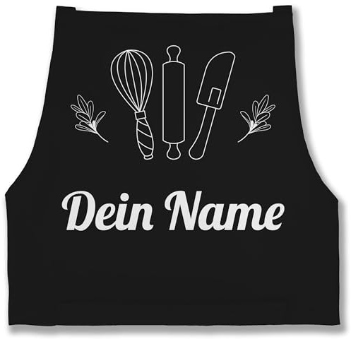 Geschenk mit Namen personalisiert by Shirtracer - Schürze - Backschürze - Dein Name I Geschenkidee Backen personalisiert I Hobbybäckerin I Weihnachten I Muttertag I Geburtstag I Hobbybäcker