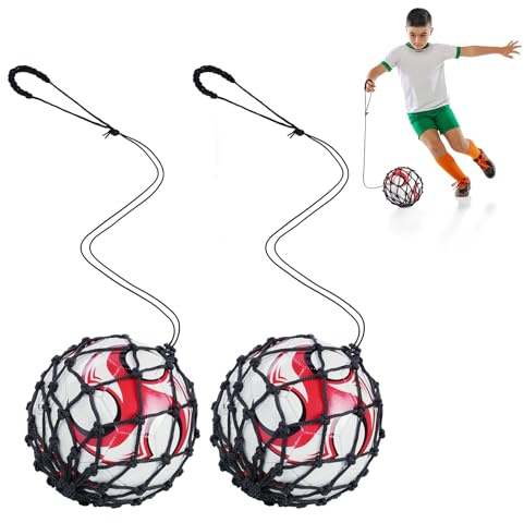 Ainiv Fotbollsträningsbälte, 5 klor, sparktränare för fotboll med flexibelt justeringsbälte, handsfree träningshjälp fotbollskunskaper övning för barn vuxna, träningsutrustning för storlek 3, 4, 5