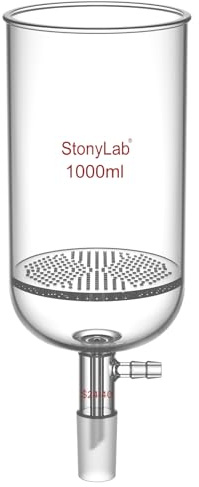 stonylab Glas Buchner Filtriertrichter, Borosilikatglas Filtertrichter mit 9 mm Schlauchanschluss und 24/40 Standard-Gelenk für Filtertests, 1000 ml
