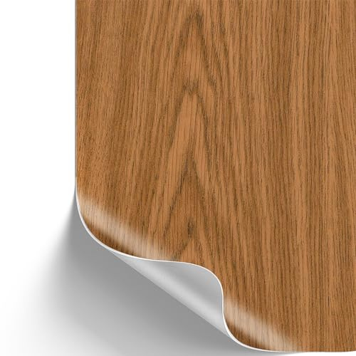 SA ROCA [13,89€/m²] Klebefolie in Holz-Optik inkl. Rakel & E-Book I Selbstklebende Holz Folie für Möbel & Küche - hitzebeständig & abwaschbar I Möbelfolie I Dekofolie (Eiche hell, 3m x 90cm)