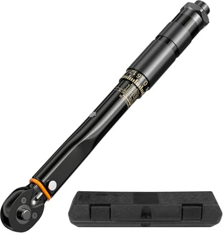 Relota llave dinamometrica bicicleta, chave dinamométrica carro, 45 dientes, 5-25 Nm torque wrench 1/4, carraca pequeña reversible, llaves dinamometricas con Caja de Almacenamiento, para Moto, Bici