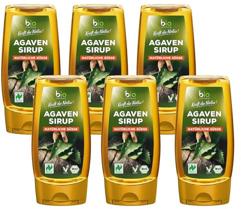 biozentrale Agavensirup | 6 x 350 g Bio Agavendicksaft | Idealer Agaven Sirup | Süßungsmittel und Ahornsirup Alternative | Agavennektar Ersatz