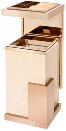 Cubo de basura comercial Papelera De Exterior Papelera De Mármol Papelera De Acero Inoxidable Para Vestíbulo De Hotel Edificio De Oficinas De Hotel Con Cenicero Vertical Bote De Basura Al Aire Libre(G
