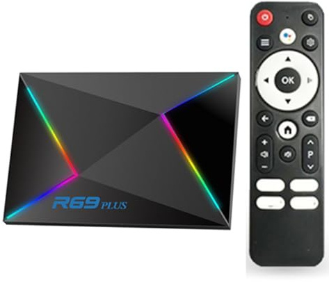 CHROX R69 Plus Android 14.0 Smart Box 4 GB De RAM 32 GB Emmc H728 CPU De Cuatro Núcleos De 64 bits Arm Corter-A53 Salida Mali 8K BT5.0 2,4 GHz/5 GHz WiFi 100M LAN Enternet,4gb+32gb