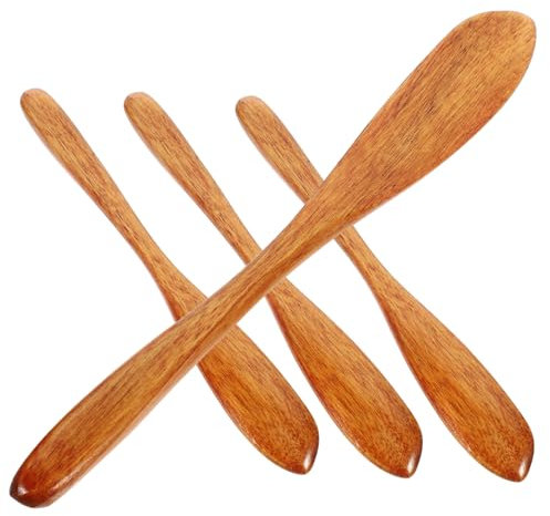 Cabilock Tartineurs à Beurre en Bois, Lot de 4, pour Pain et Gâteau