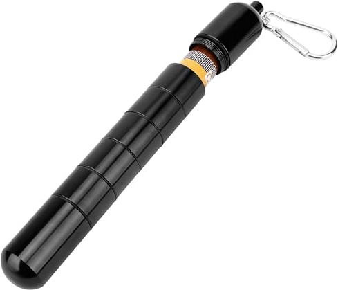 Linkidea Étui à cigares en Aluminium pour Homme, diamètre d'ouverture de 2,1 cm (0,8 po), Tube de Poche Portable, Compartiment à cigares hermétique Amovible, étui de Voyage (Noir)