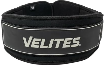 Velites - Cintura lombare per sollevamento pesi, colore nero, taglia XS, ufficiale della Real Federation di sollevamento pesi, velcro con aderenza extra, peso morto, squat, snatch e pulito