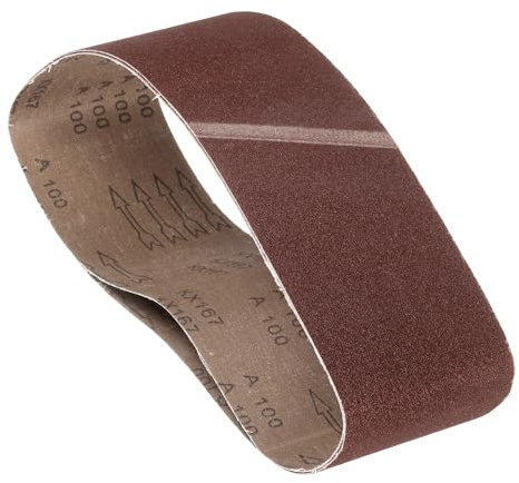 Kozelo 2Pz Cinture Levigatura 100mm x 915mm 100 Grana Ossido Alluminio Carta Vetrata Abrasiva Per Levigatrice A Nastro Smerigliatura Metalli Lavorazione Legno Rimozione Ruggine