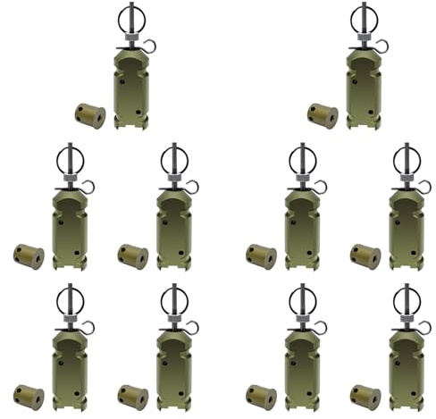 Uikdjgu 10X Perimeter-Stolperdraht-Alarmgerät, 12-Gauge-Zubehör mit 22 Optionen Frühwarn-Sicherheitssystem für Camping-