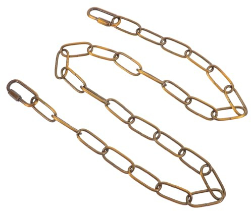 Lámpara Colgante de Hierro Dorado 1 Juego para Comedor Salón | Cadena Ajustable, Instalación Fácil, Accesorio Decorativo Versátil y Fiable